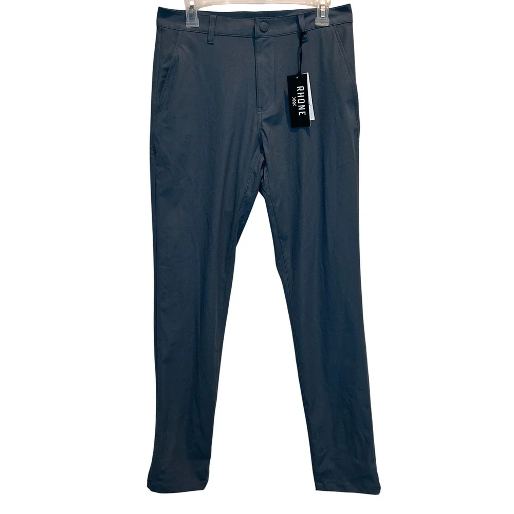 Rhone Commuter Slim Pants Men's 30x32 Shadow Blue Flex-Knit Performance NEW NWT - Picture 2 of 8